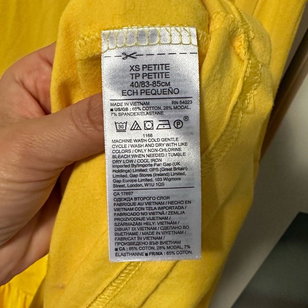 Banana Republic Tiered Bright Yellow Maxi Dress Size XS Petite - Picture 3 of 7
